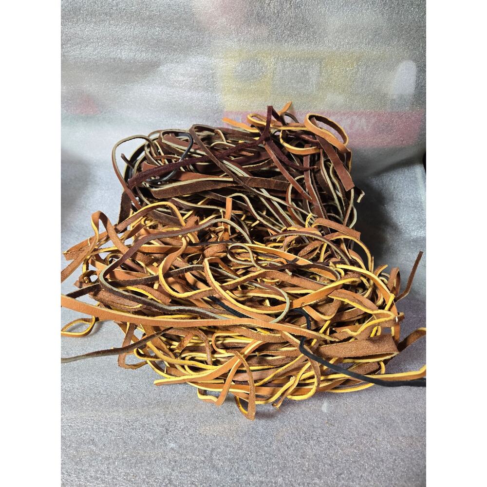 Scrap Leather Pieces 2 Lbs 10 Oz Various Lengths Widths Crafting Not Wide